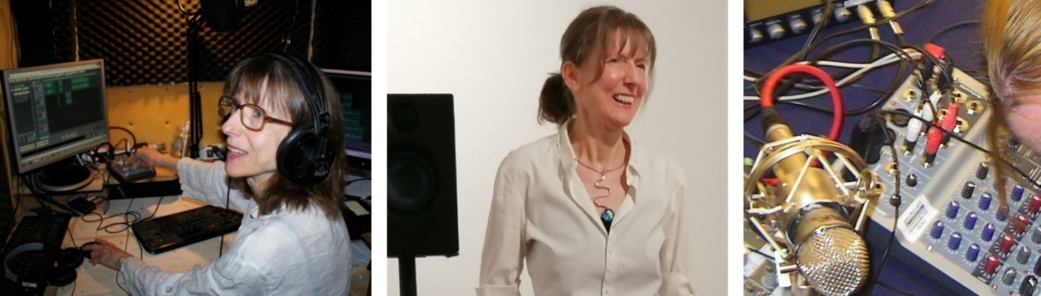Evelyn Blumenau bei ihren Audioproduktionen